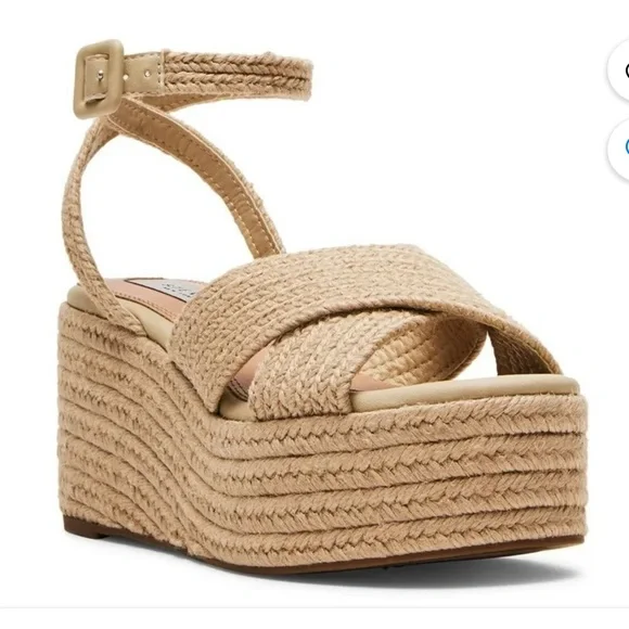 Steven New York Ramey Espadrille Platform Wedge Sandal - Raffia - Picture 3 of 15